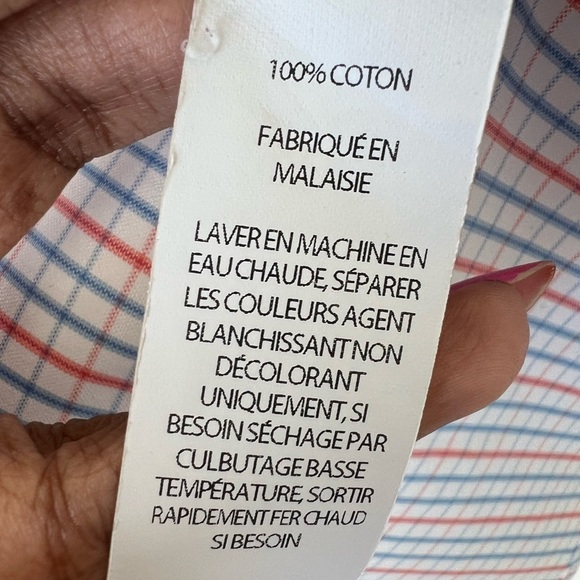 Men’s L.L.Bean Checked 100% Cotton Wrinkle Free Traditional Full Sleeve Shirt 33 - Picture 3 of 9